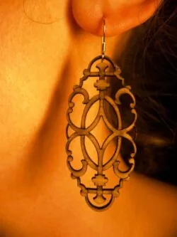 Wooden Decorative Earrings