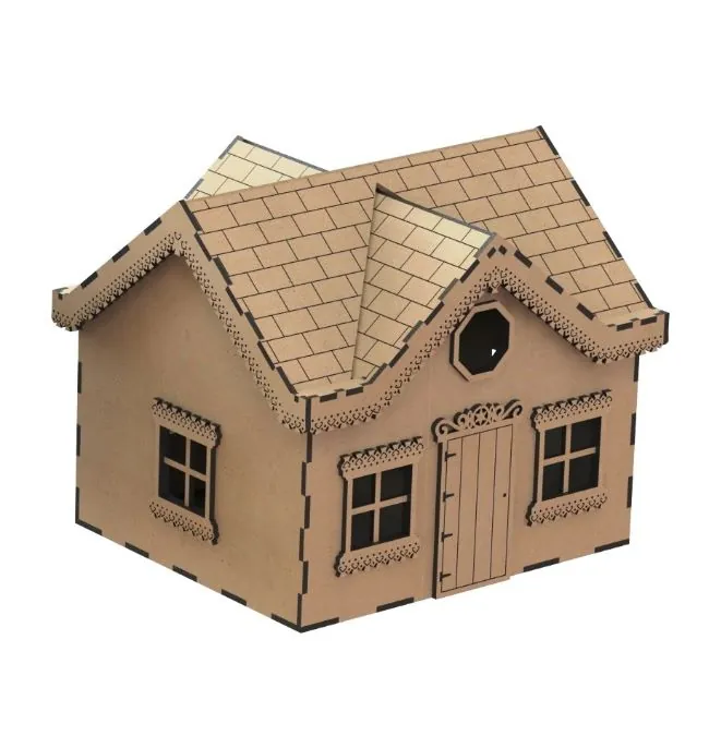 Wooden House Villa Model Kit Wooden Western House