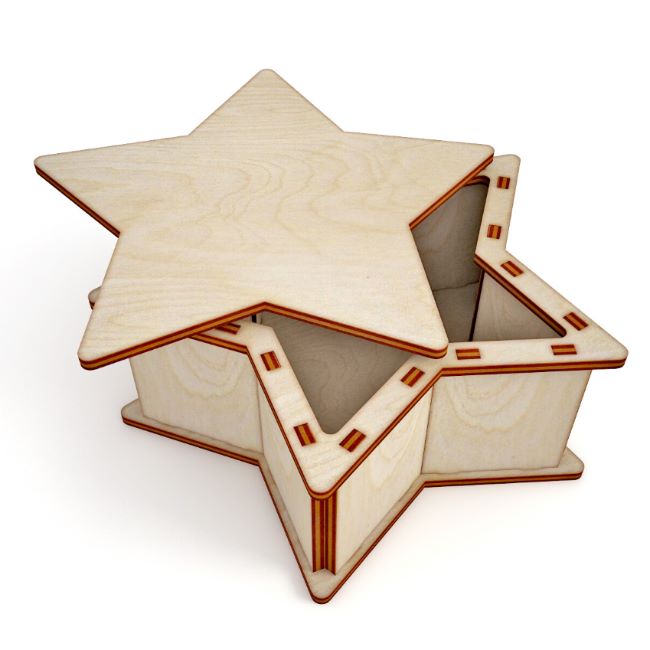 Wooden Star Gift Box