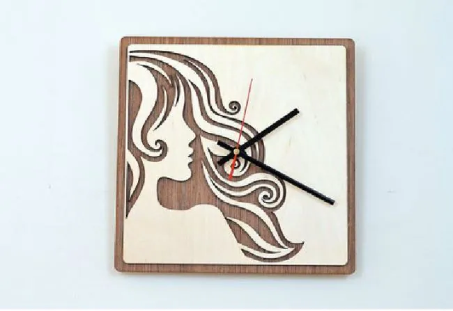 Wooden Wall Clock Home Decor