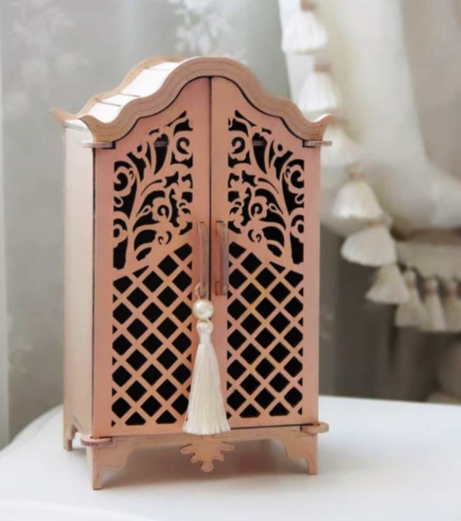 Wooden Wardrobe Doll Closet Doll Furniture