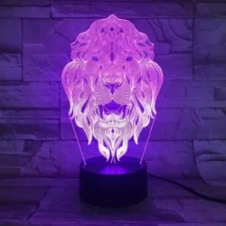 3D Lion Animal Night Light