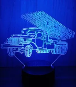 Acrylic LED Lamp Multi Barrel Rocket Launcher