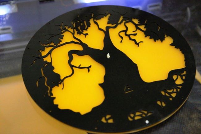 Acrylic Tree Design Wall Clock