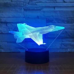 Aircraft Jet Model Airplane 3d Night Light Desk Lamp