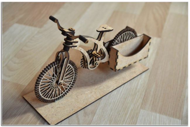 Bike Wooden Organizer A Bike