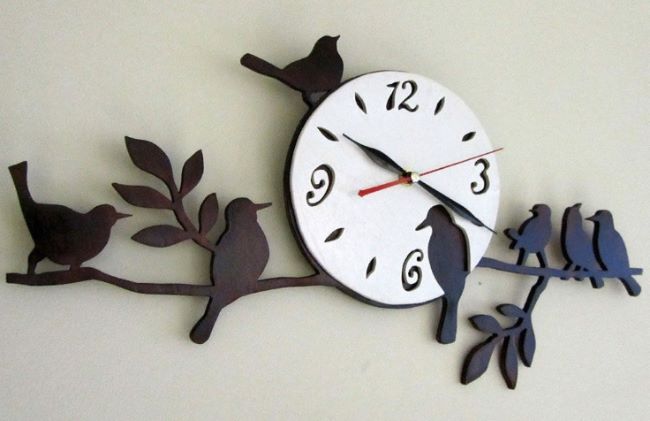 Birds Wall Clock Unique Decor