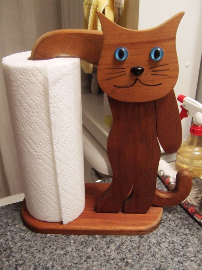 Cat Shape Paper Towel Holder Kitchen Tissue Holder