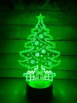 Christmas Tree 3d Illusion Lamp