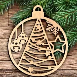 Christmas tree decoration circle