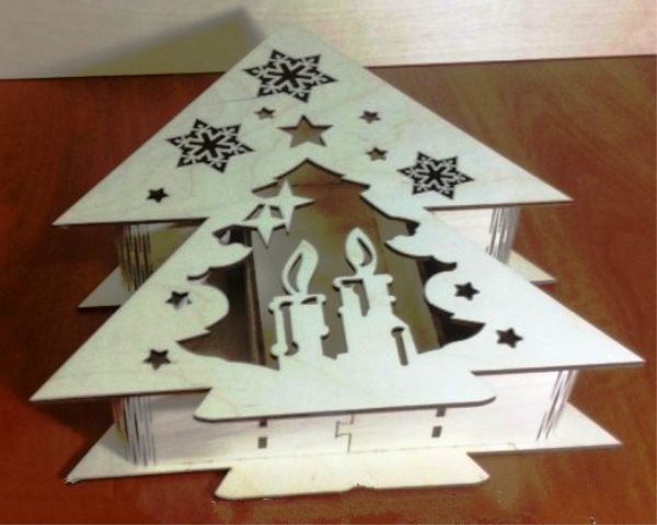 Christmas tree shaped box