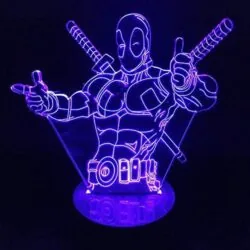 Cool Deadpool 3D illusion table lamp