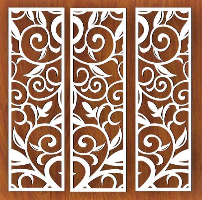 Cutout partition lace floral porch template