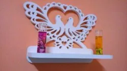 Decorative Bird Heart Shelf