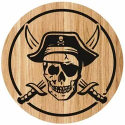 Engraving Art Pirate Skull