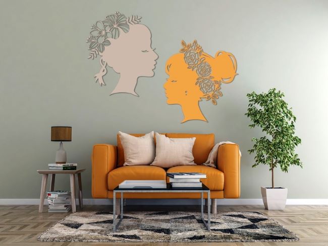 Flower Lady Wall Art Decal