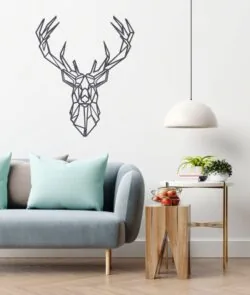 Geometric Stag Wall Art Modern Deer Wall Decor