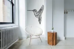 Hummingbird Geometric Polygonal Modern Wall Art