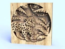 Jungle Scene Layered Wood Art