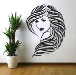 Lady Girl Woman Beauty Saloon Wall Art