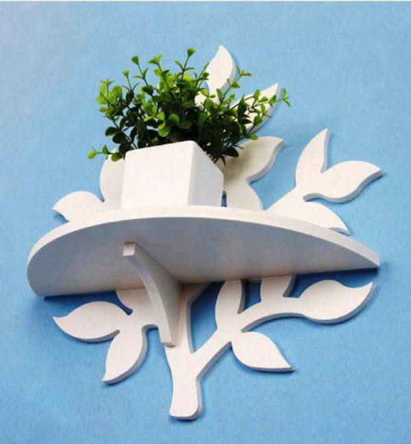 Leaf-shaped shelves