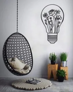 Light Bulb Wall Art Decal