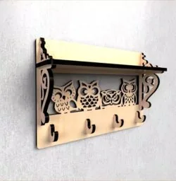 Owl Decor Shelf With Wall Hanger