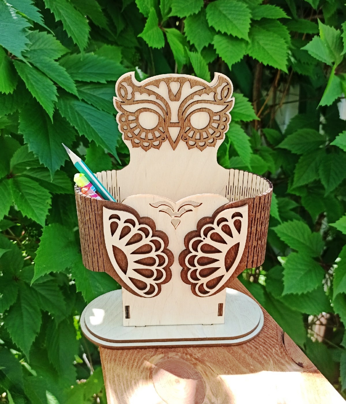 Owl Pen Holder Desk Organizer