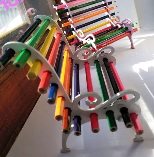 Park Bench Shaped Pencil Holder