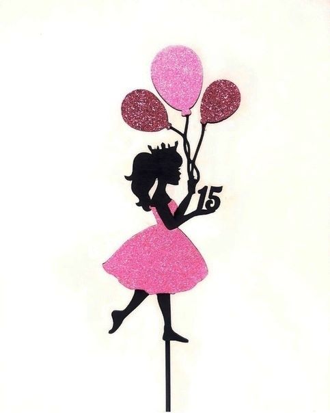 Princess Cake Topper Hot Air Balloon Girl Birthday Cake Decor