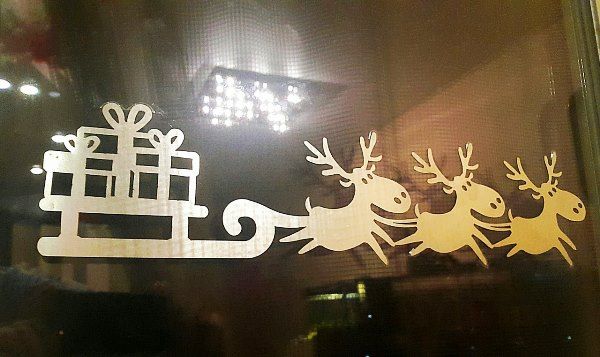 Reindeer and sleigh