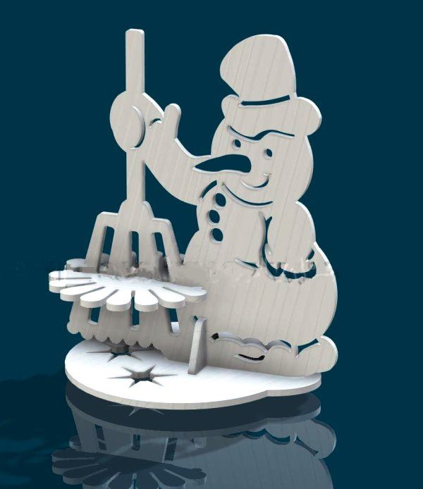 Snowman napkin holder