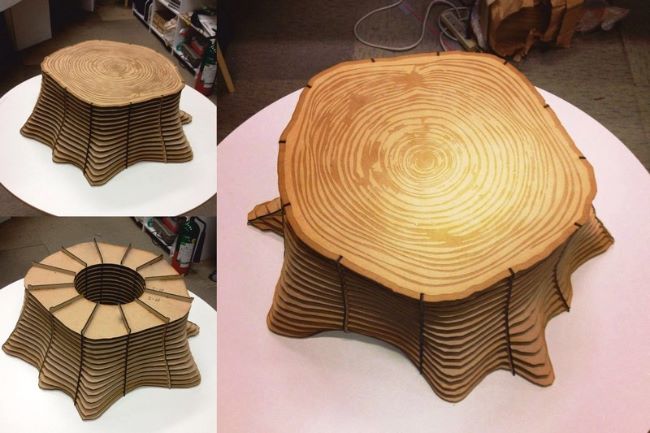 Tree Base Shaped Table Stool Chair