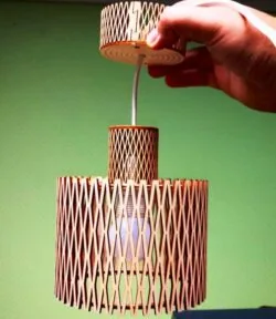 Unique wooden lamp