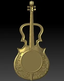 Violin shaped wall clock