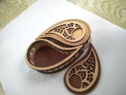 Wooden Decor Teardrop Box Yin Yang Box