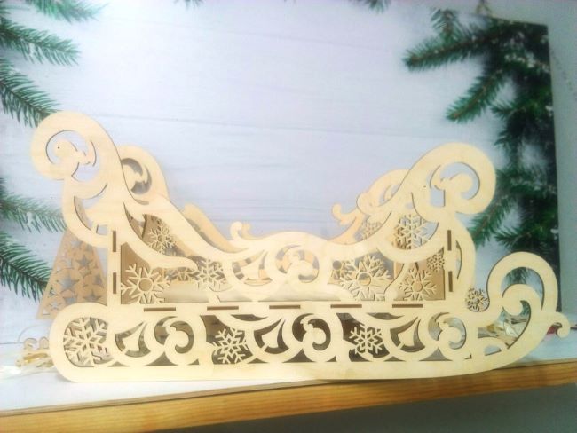 Wooden Decorative Sleigh