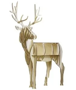 Wooden Deer Stand Table Display Shelf