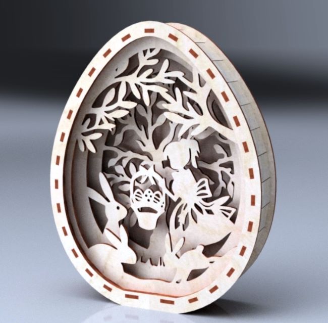 Wooden Easter Egg