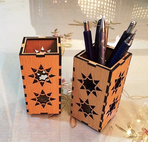 Wooden Pen Holder