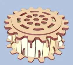 Wooden gear box