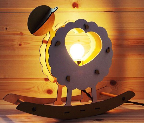 Seesaw sheep lamp