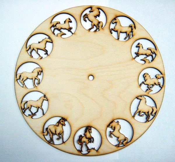 12 horse wall clock