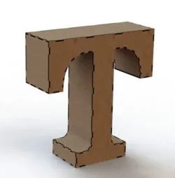 3D letter T