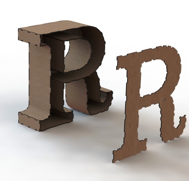 3d letter R