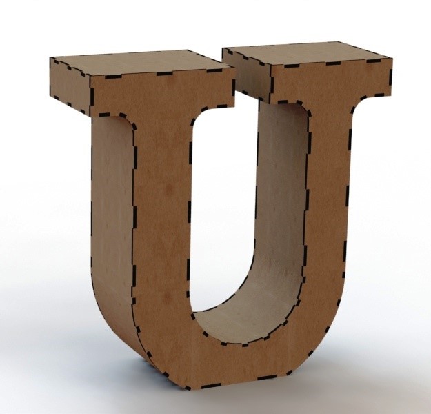 3d letter U