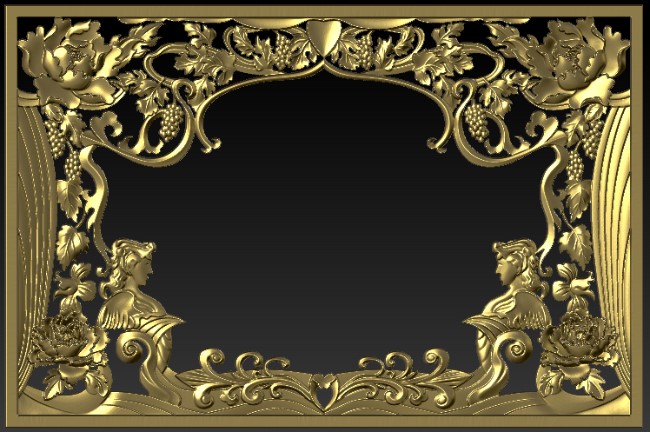 Carved frame pattern