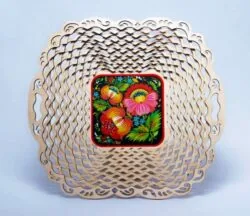 Decorative basket with handles