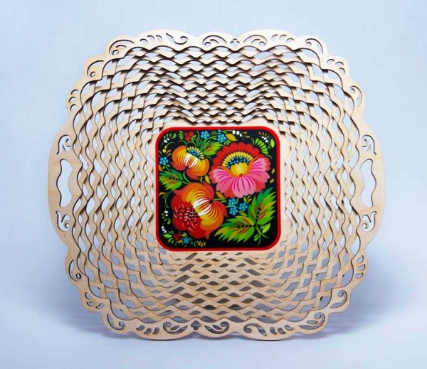 Decorative basket with handles