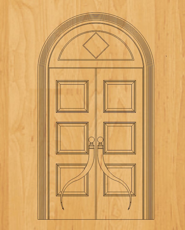 Design pattern door 3D Model Vector files